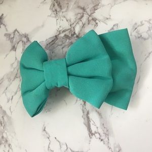 Teal Bow Hair clip